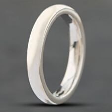 Pre-Owned 18ct White Gold Court Shape 3mm Plain Wedding Ring 41871088
