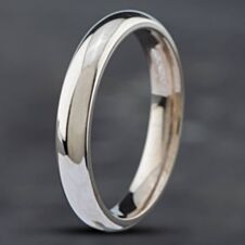 Pre-Owned 18ct White Gold Court Shape 3mm Plain Wedding Ring 41871120