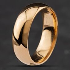 Pre-Owned Vintage 22ct Yellow Gold D Shape 6mm Plain Wedding Ring 41871191