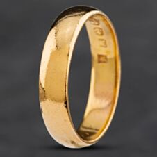 Pre-Owned Antique 22ct Yellow Gold 4mm Plain Wedding Ring 4187768