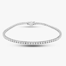 Pre-Owned 18ct White Gold 3.24ct Brilliant Cut Diamond Tennis Bracelet 43070048