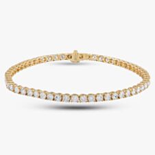 Pre-Owned 14ct Yellow Gold 6.21ct Brilliant Cut Diamond Tennis Bracelet 43070118