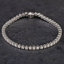 Pre-Owned 14ct White Gold 5.00ct Brilliant Cut Diamond 7 Inch Bracelet 4307059