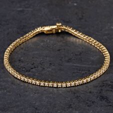 Pre-Owned 14ct Yellow Gold 2.15ct Brilliant Cut Diamond 7 Inch Bracelet 4307104