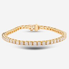 Pre-Owned 14ct Yellow Gold 5.00ct Brilliant Cut Diamond 7 Inch Tennis Bracelet 4307105