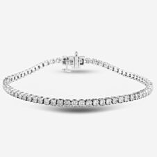 Pre-Owned 14ct White Gold 2.50ct Brilliant Cut Diamond 7.5 Inch Tennis Bracelet 4307118