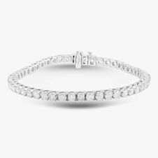 Pre-Owned 14ct White Gold 5.00ct Brilliant Cut Diamond Tennis Bracelet 4307126
