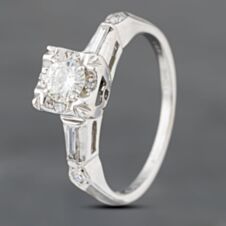 Pre-Owned 14ct White Gold 0.30ct Brilliant Cut Diamond Solitaire Ring 43121164