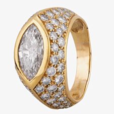 Pre-Owned 18ct Yellow Gold 2.00ct Marquise Diamond Ring 4312314