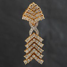 Pre-Owned 9ct Yellow Gold 3.50ct Brilliant Cut Diamond Arrow Design Loose Pendant 4314046