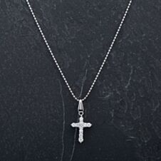 Pre-Owned Platinum 16 inch Diamond Cross Pendant 4314511
