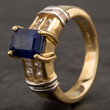 Pre-Owned Diamond Sapphire Fancy Ring 4332723