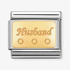 Nomination CLASSIC Gold Husband Charm 030153/16