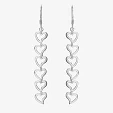 Sterling Silver Open Heart Dropper Earrings 8.54.0939