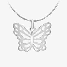Silver Cut Out Butterfly Pendant 8.68.3081