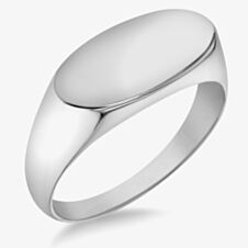 Sterling Silver Elongated Oval Signet Ring 8.81.0110