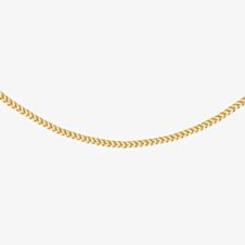 Sterling Silver Yellow Gold Panza Curb Chain Necklace 8.91.0153