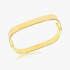 LUXE Silver Gold Plated Square Bangle 8.92.0542