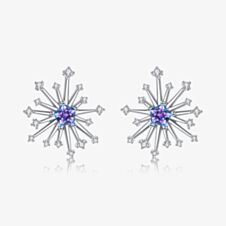 Fei Liu Carpe Diem Silver Crystal Sparkler Stud Earrings CAR-925R-203-SWCZ