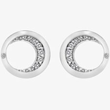 Hot Diamonds Celestial Sterling Silver White Topaz Moon Stud Earrings DE686