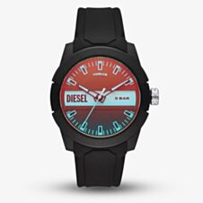 Diesel Mens Three Hand Black Silicone Watch DZ1982