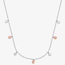 Hot Diamonds Silver & Rose Gold Plated Monsoon Necklace DN137