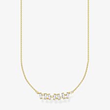 THOMAS SABO 18ct Yellow Gold Plated White Cubic Zirconia Necklace KE2095-414-14