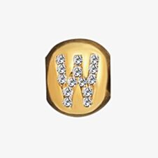 Lovelinks Gold Plated Silver Clear Cubic Zirconia W Bead