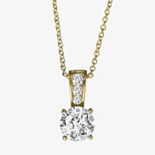 Crislu Round Gold Plated CZ Pendant 305360N16CZ