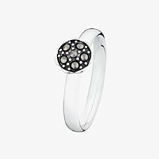 Spinning Silver Daring Round Marcasite Ring 70613