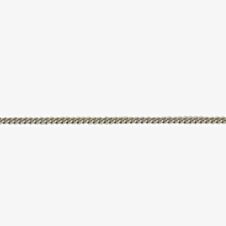 9ct White Gold 20inch Filed Curb Necklace W12FC20