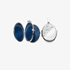Silver Oval Family Locket Engraved XSLK2FMD-SSP2524