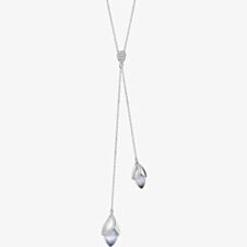 Fei Liu Magnolia Grey Cats Eyes Quartz Lariat Necklace MAG-925R-303-CEGY