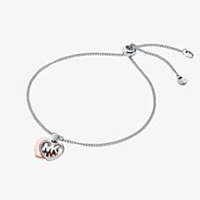 Michael Kors Stainless Steel Two Colour Double Heart Adjustable Bracelet MKC1294AN931