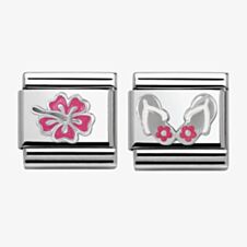 Nomination CLASSIC Silvershine Honolulu Flip Flop Charm Set NOM-BND-106
