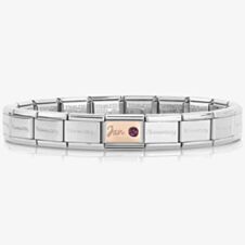 Nomination CLASSIC Rose Gold & Silver January Garnet Bracelet 430508/01