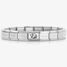Nomination CLASSIC Silvershine Oxidised Plates Dog Bracelet 330109/06