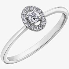 9ct White Gold 0.15ct Diamond Ring 31029WG/15-10