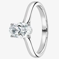 1888 Collection Platinum Oval Cut 2.00ct Diamond Solitaire Ring RI-2212