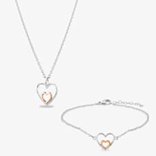 Rosa Lea Double Heart Jewellery Set AM-2THB027706 & AM-2THB027806