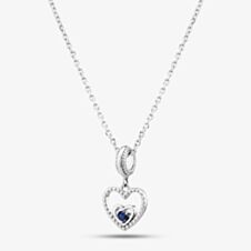 Rosa Lea September Birthstone Heart Dangle Charm Necklace