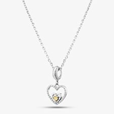 Rosa Lea November Birthstone Heart Dangle Charm Necklace