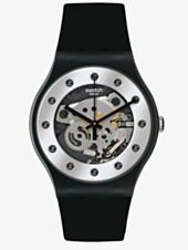 Swatch Unisex Silver Glam Skeleton Watch SO29B109