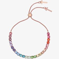 Ted Baker MELRAH Rose Gold Tone Icon Rainbow Crystal Slider Bracelet TBJ2968-24-67