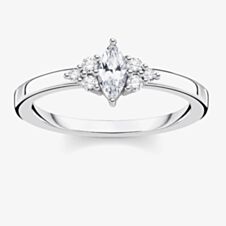 THOMAS SABO Silver Cubic Zirconia Vintage Marquise Cluster Ring TR2325-051-14