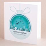 Aqua Blue Bauble Christmas Card