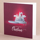 Red Reindeer Christmas Card