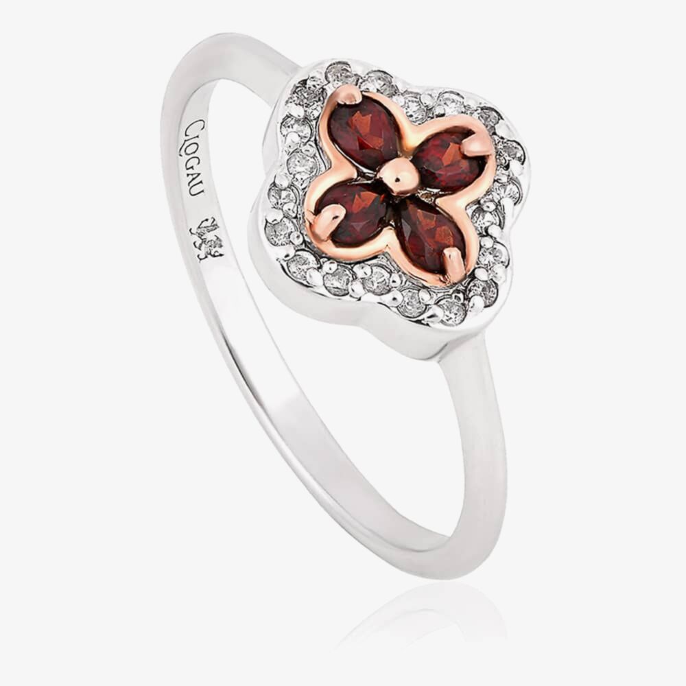 Clogau Tudor Court Garnet Ring 3STDCRR