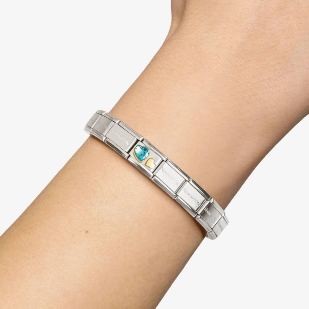 Inspired Silver Police Wife Pave Heart Charm - Sterling Silver With Cubic Zirconia For Bracelets
