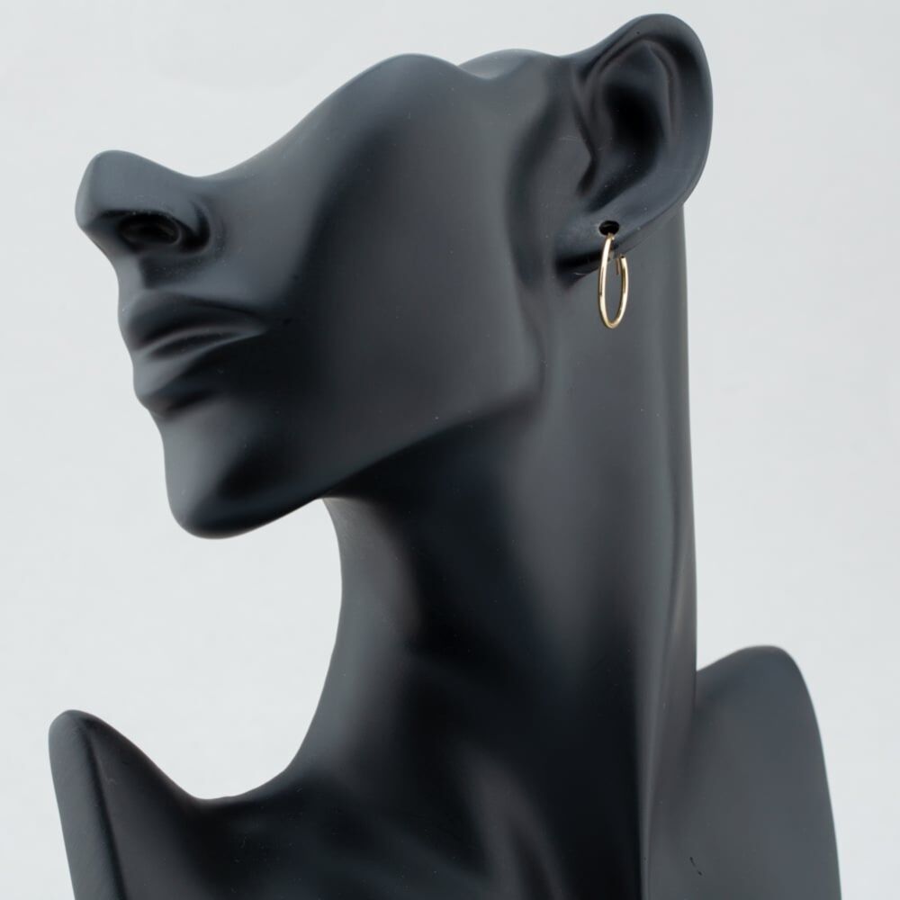 18ct Yellow Gold Hoop Earrings 18mm